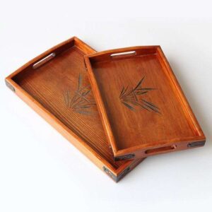 Wooden Serving Tray Set